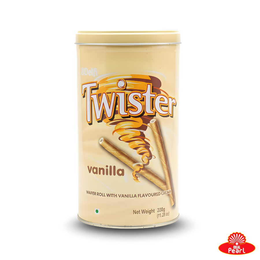 DELFI TWISTER VANILLA WAFER ROLL - VANILLA FLAVOURED CREAM (320G)