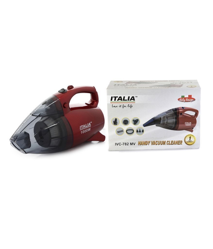 ITALIA IVC-782Mv 1000 Watts Handheld Vacuum Cleaner (Red and Black)