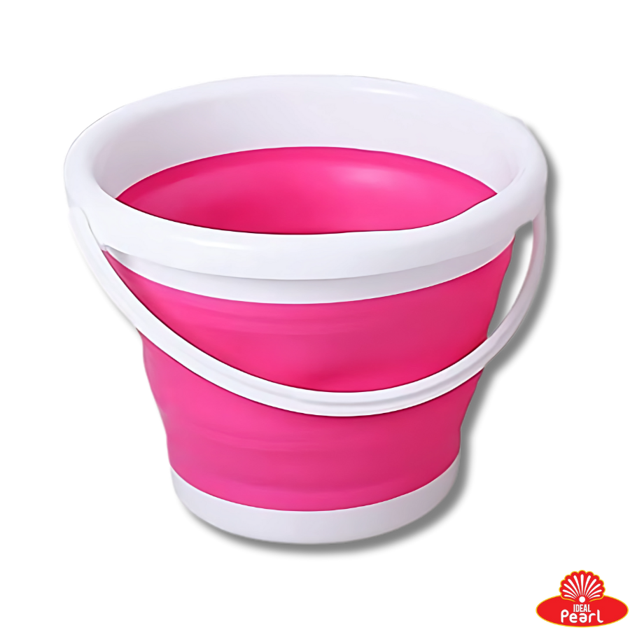 Foldable Collapsible Round Bucket –Portable Folding Balti for Fishing, Camping, Car Washing, Gardening, Home & Kitchen Use (5L)