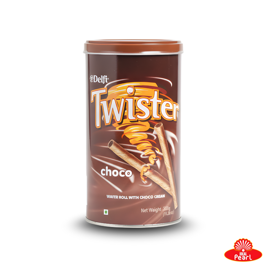 DELFI TWISTER CHOCO WAFER ROLL - CHOCO FLAVOURED CREAM (320G)