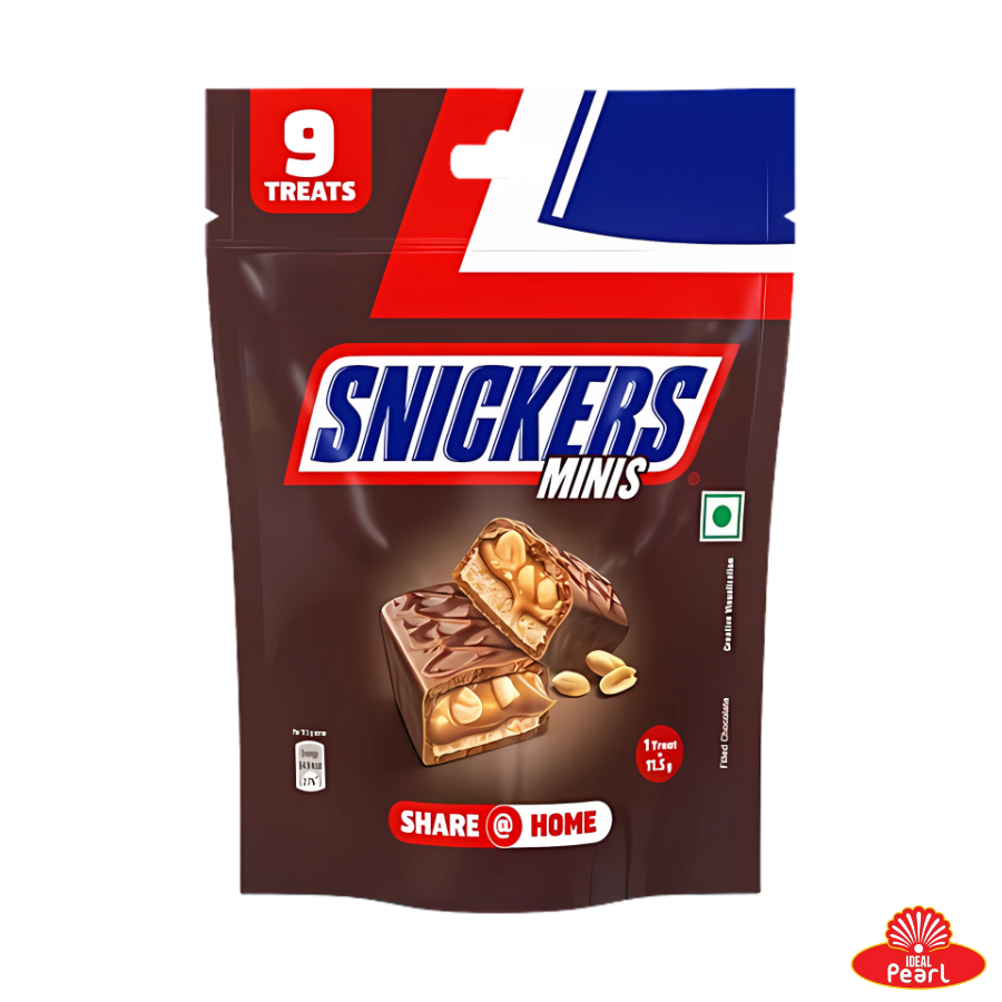 SNICKERS MINIS 9 TREATS 103.5G, FILLED CHOCOLATES 1 TREAT=11.5G
