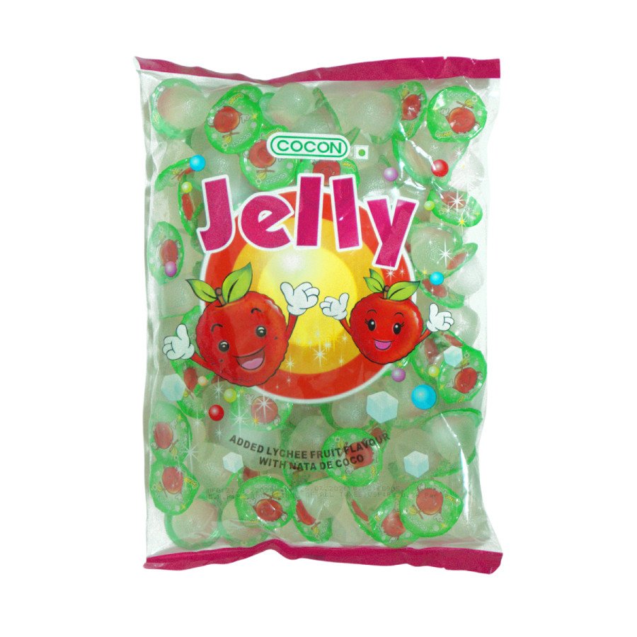 Cocon Jelly - Lychee Fruit Flavour With Nata De Coco 1500g - 100 cups - 15g Each