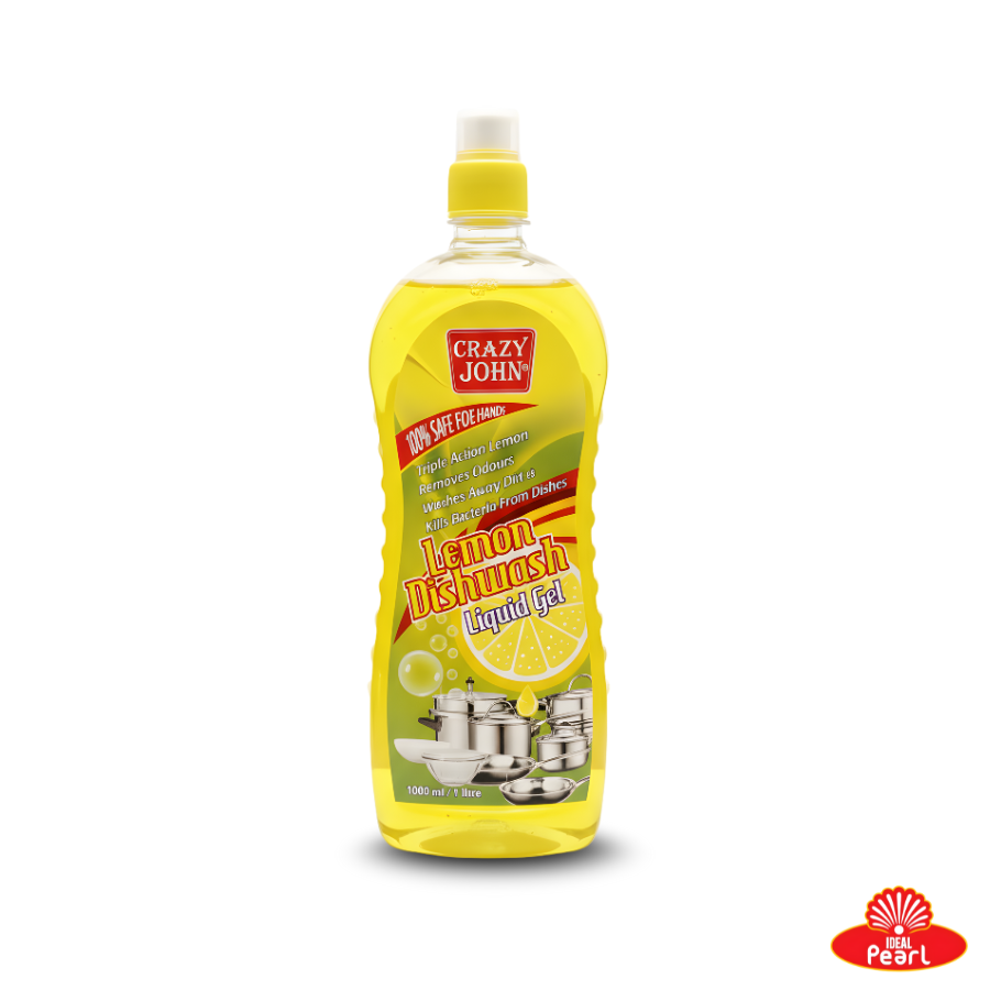 CRAZY JOHN LEMON DISHWASH LIQUID GEL - 1LITRE