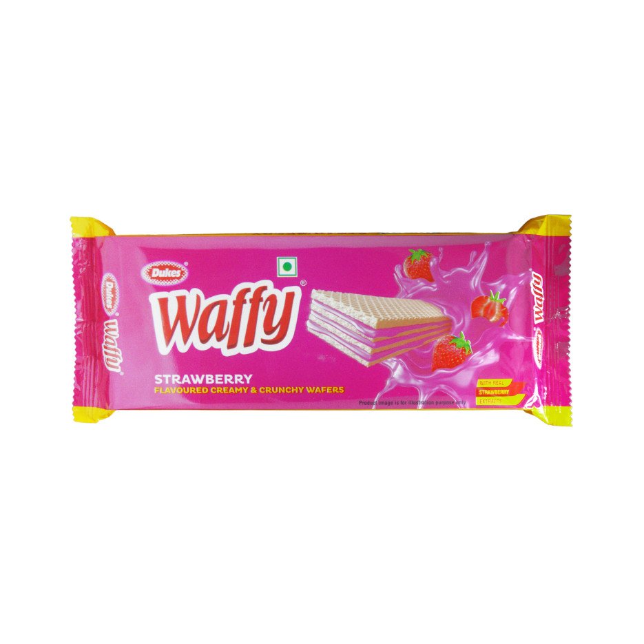 Dukes - Waffy Strawberry Flavoured Creamy & Crunchy Wafers 60g
