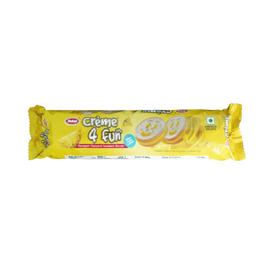Dukes - Cream For Fun - Pineapple Flavoured Sandwich Biscuits 145g