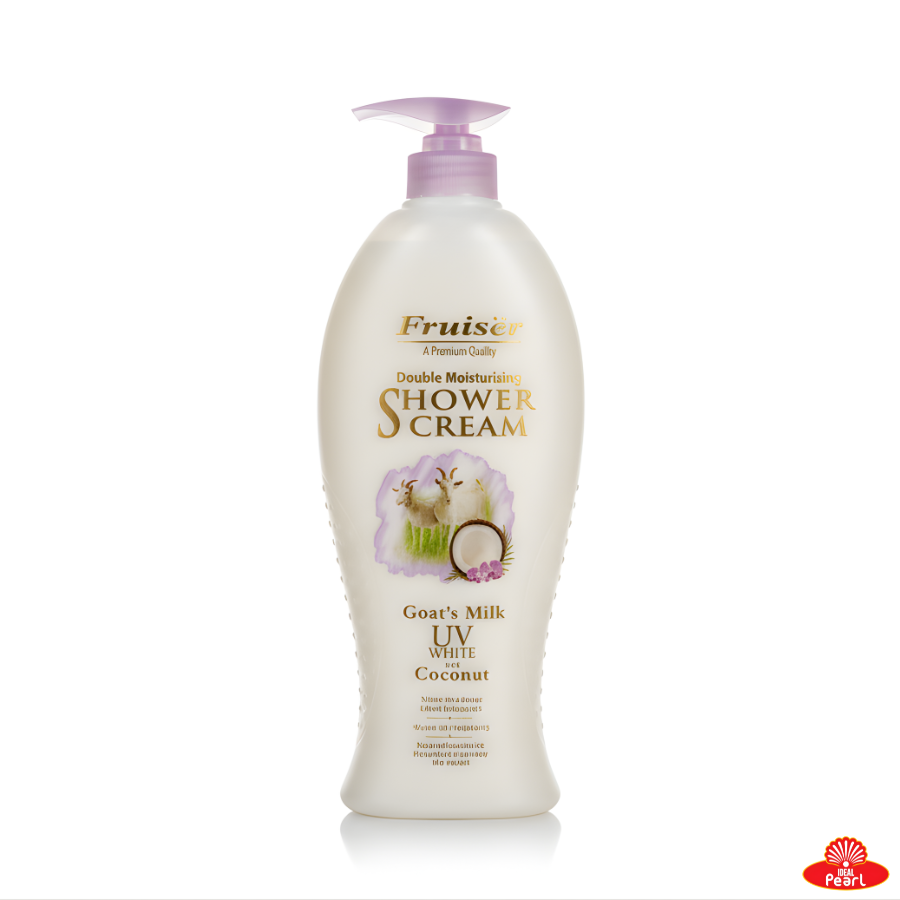 FRUISER GOATMILK UV WHITE COCONUT SHOWER CREAM 1000ML