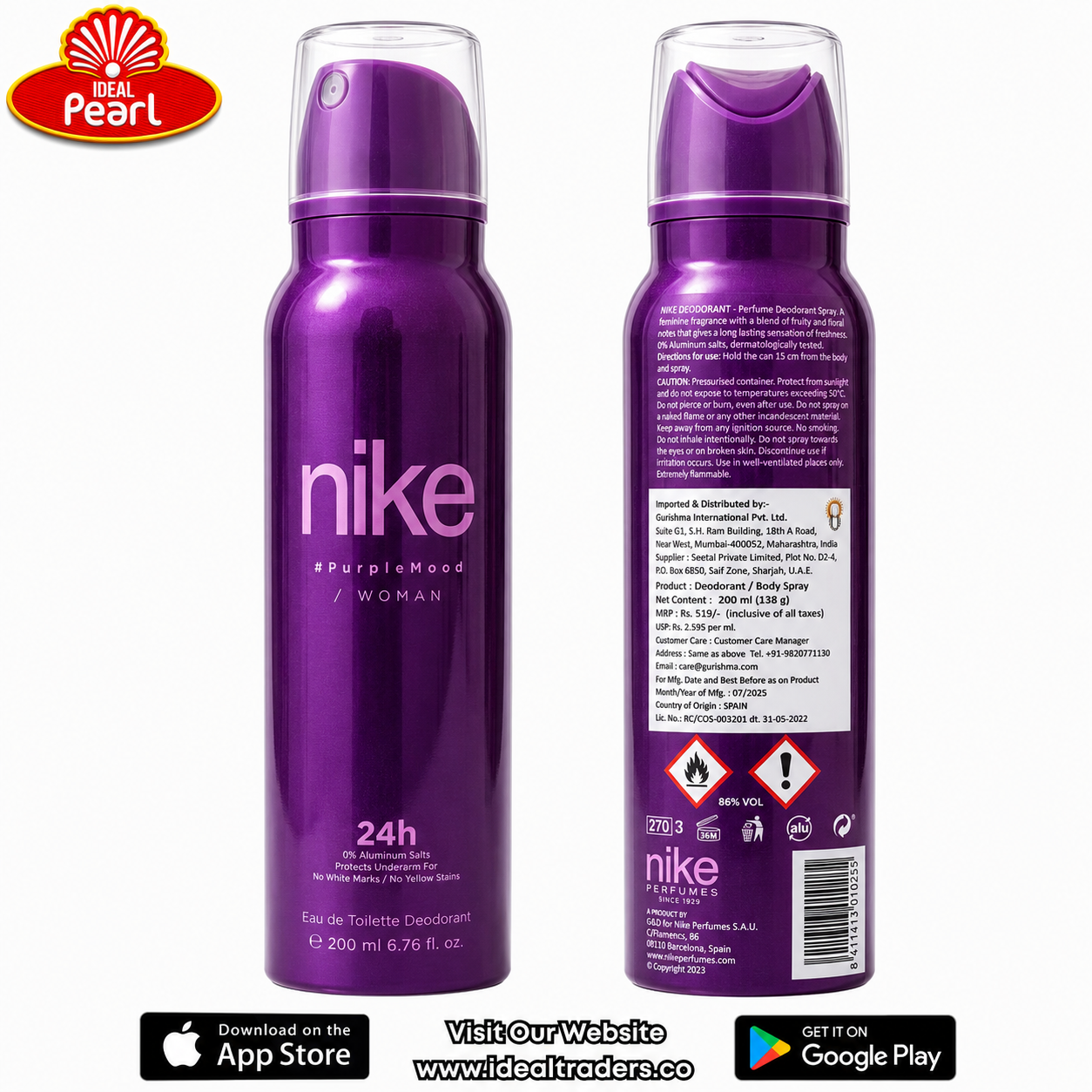 Nike Women Eau De Toilette Deodorant 200ml