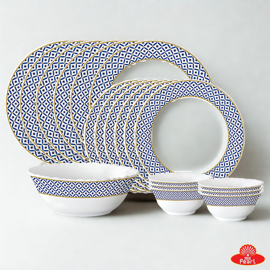 BOROSIL LARAH FLUTED DINNER SET 19 PCS JULIET