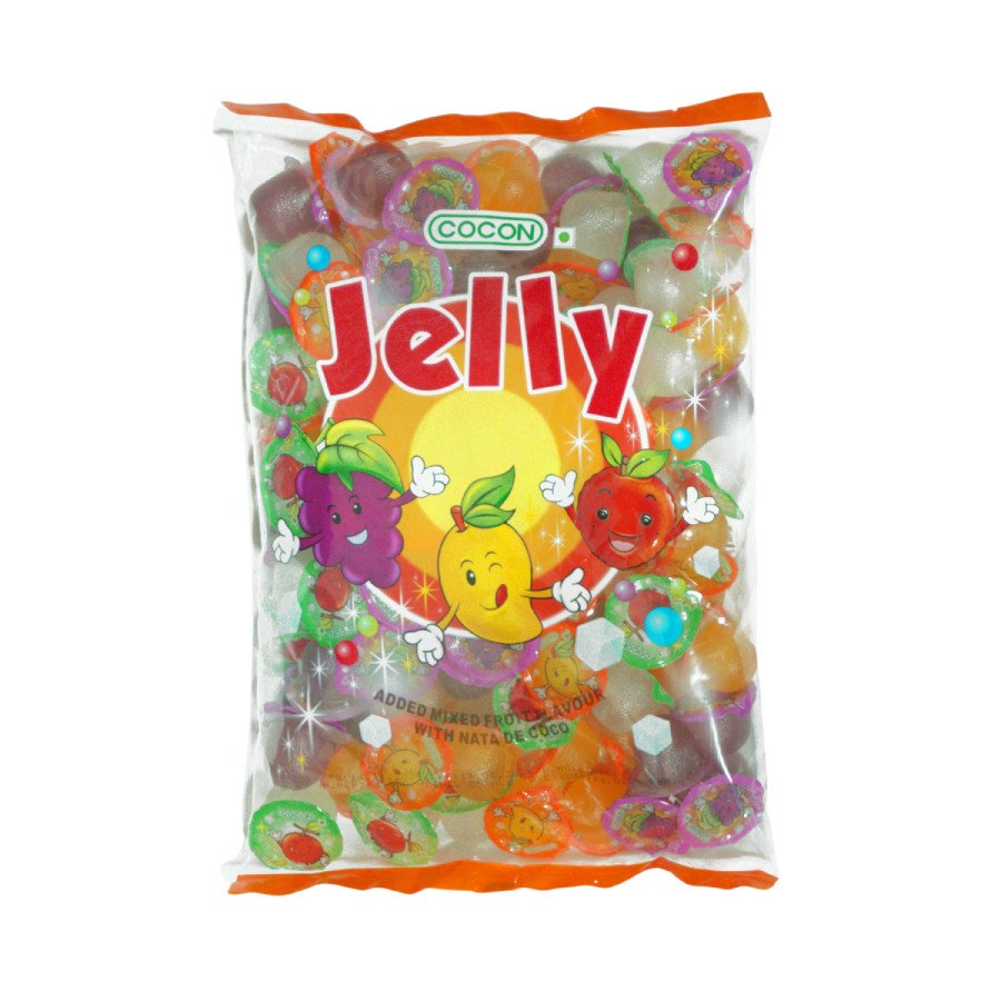 Cocon Jelly - Mixed Fruit Flavour With Nata De Coco 1500g - 100 cups - 15g Each