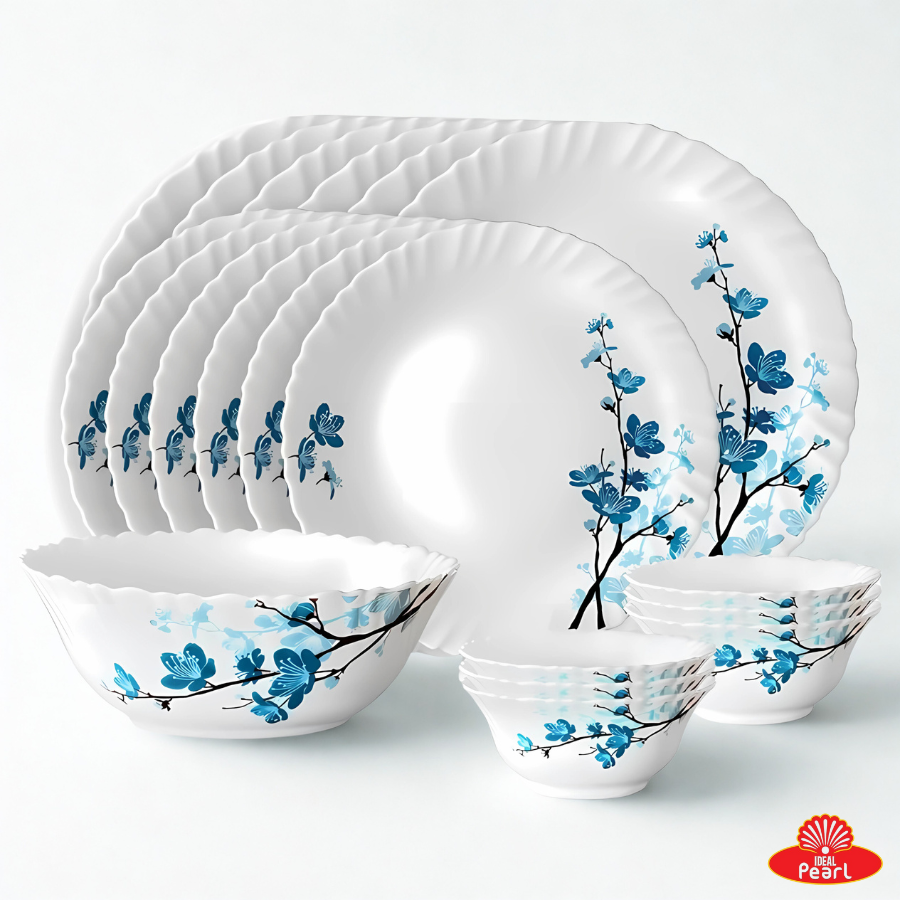 BOROSIL LARAH FLUTED DINNER SET 19 PCS MIMOSA