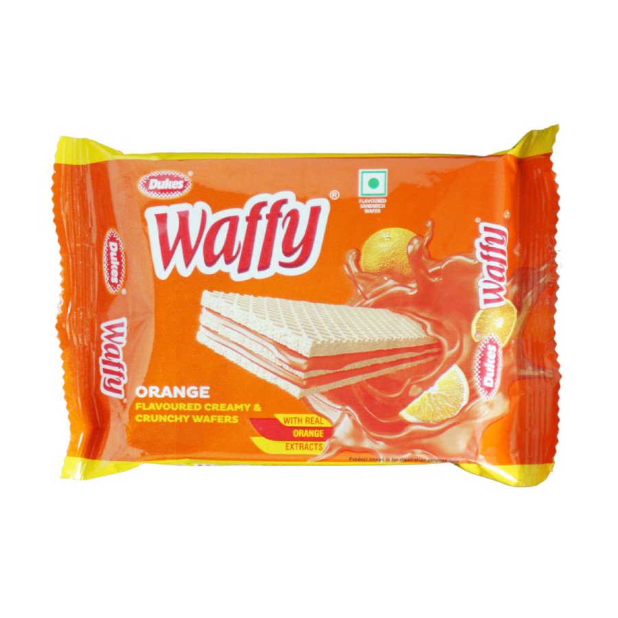 Dukes - Waffy Orange Flavoured Creamy & Crunchy Wafers 30g