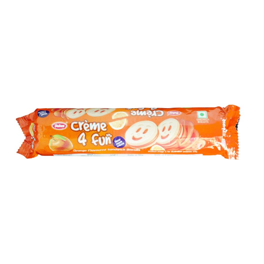 Dukes - Cream For Fun - Orange Flavoured Sandwich Biscuits 145g