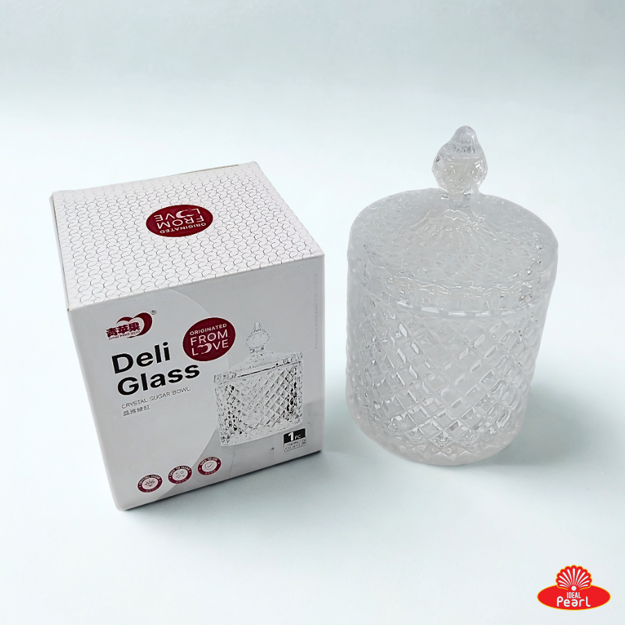 DELI GLASS SUNRISE SUGAR BOWL (106MM)
