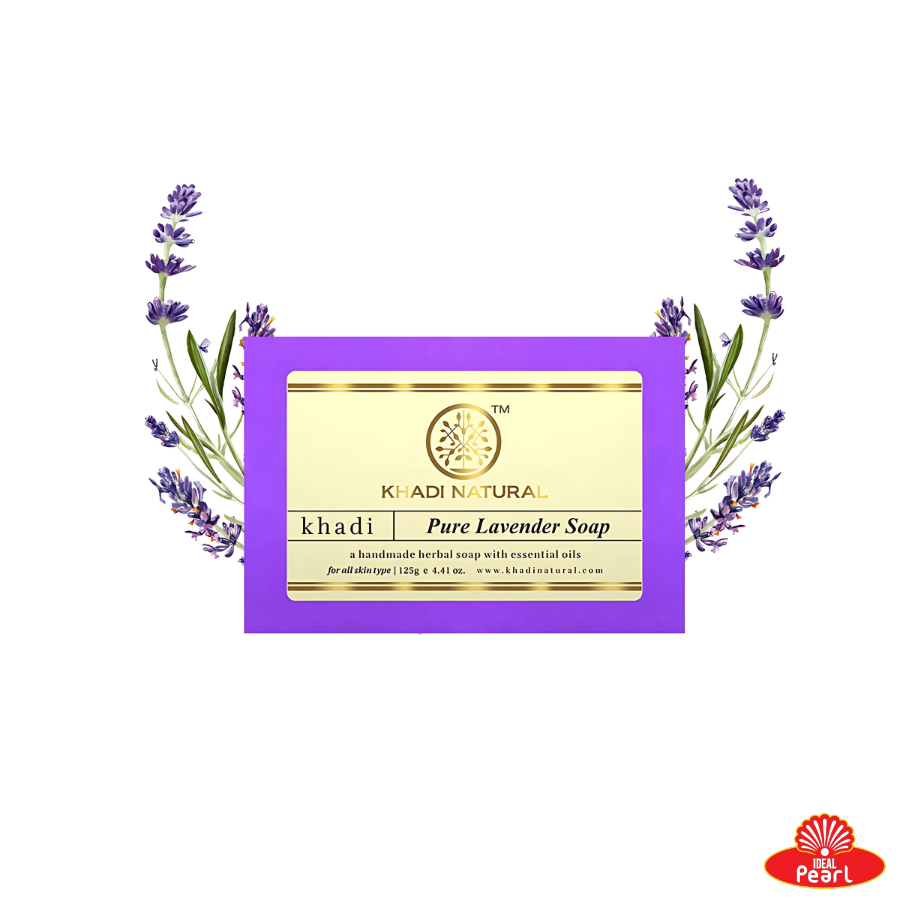 KHADI NATURAL PURE LAVENDER SOAP HANDMADE-125G
