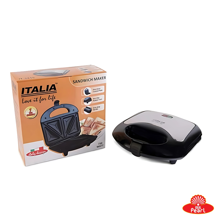 ITALIA IT-640S 750-Watt Sandwich Maker (Black)