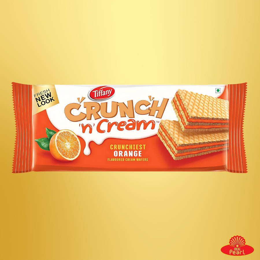 TIFFANY CRUNCH 'N' CREAM ORANGE FLAVOURED CREAM WAFER - 135G