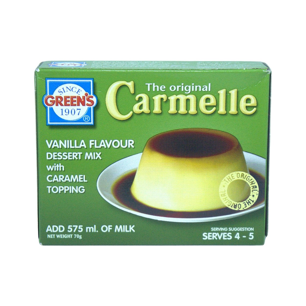 Green's - The Original Carmelle - Vanilla Flavour Dessert Mix with Caramel Topping - 70g