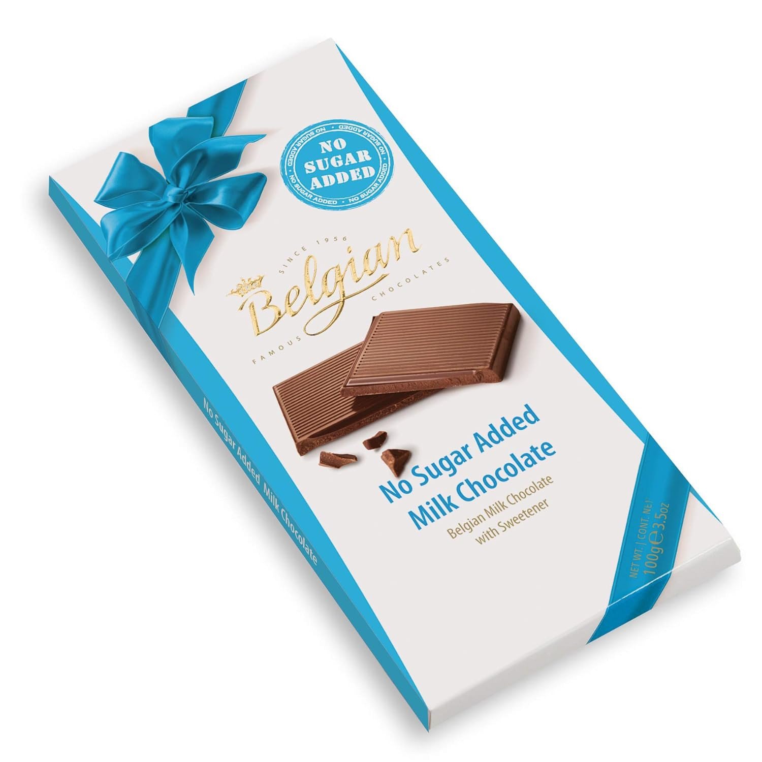 Belgian NSA (No Sugar Added) Bar Milk Chocolate 100g