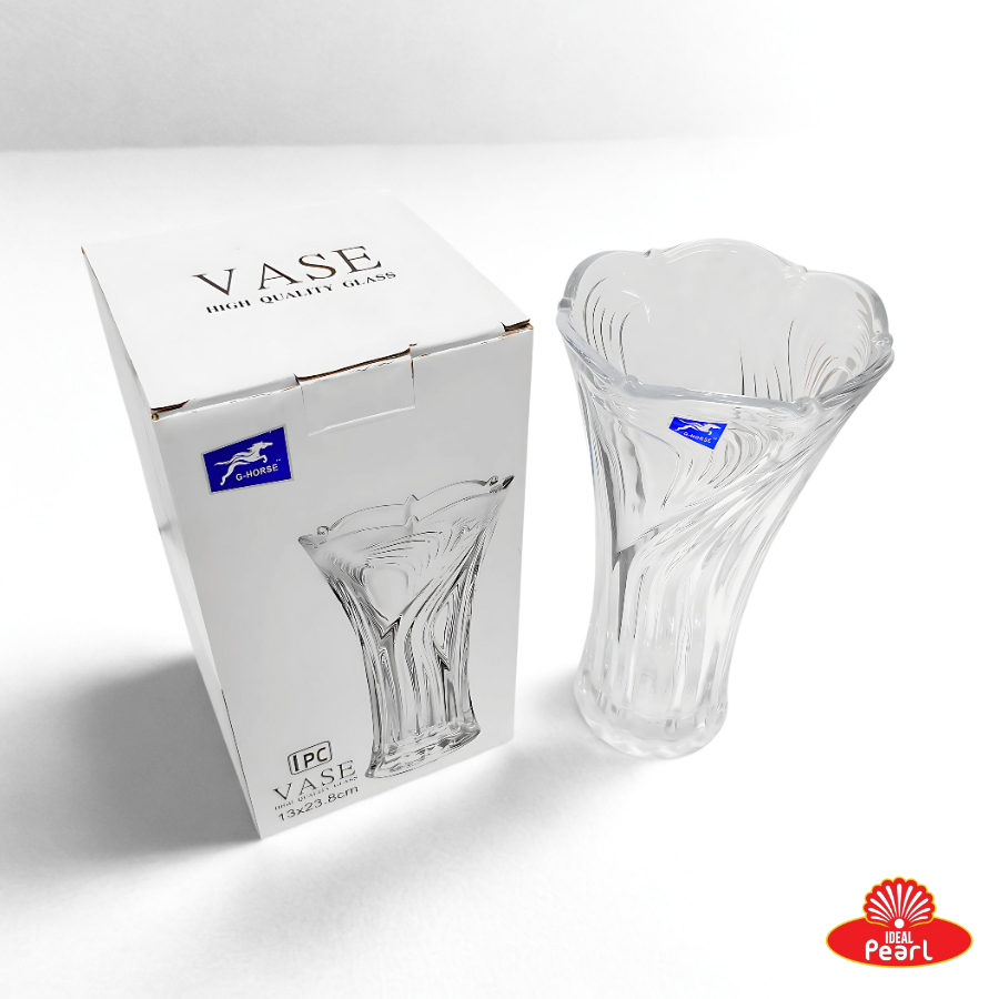 G-HORSE ELEGANT GLASS FLOWER VASE (13X23.8CM)