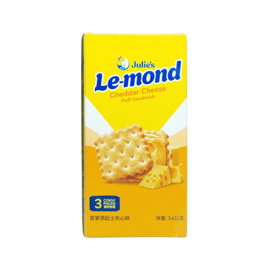 Julie's Le-mond Cheddar Cheese Puff Sandwich 54g box