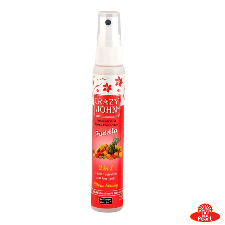 CRAZY JOHN CONCENTRATED SPRAY FRESHENER - ODOUR NEUTRALIZER, PLUS FRESHENER 2 IN 1 (60ML) -  FRUTELLA