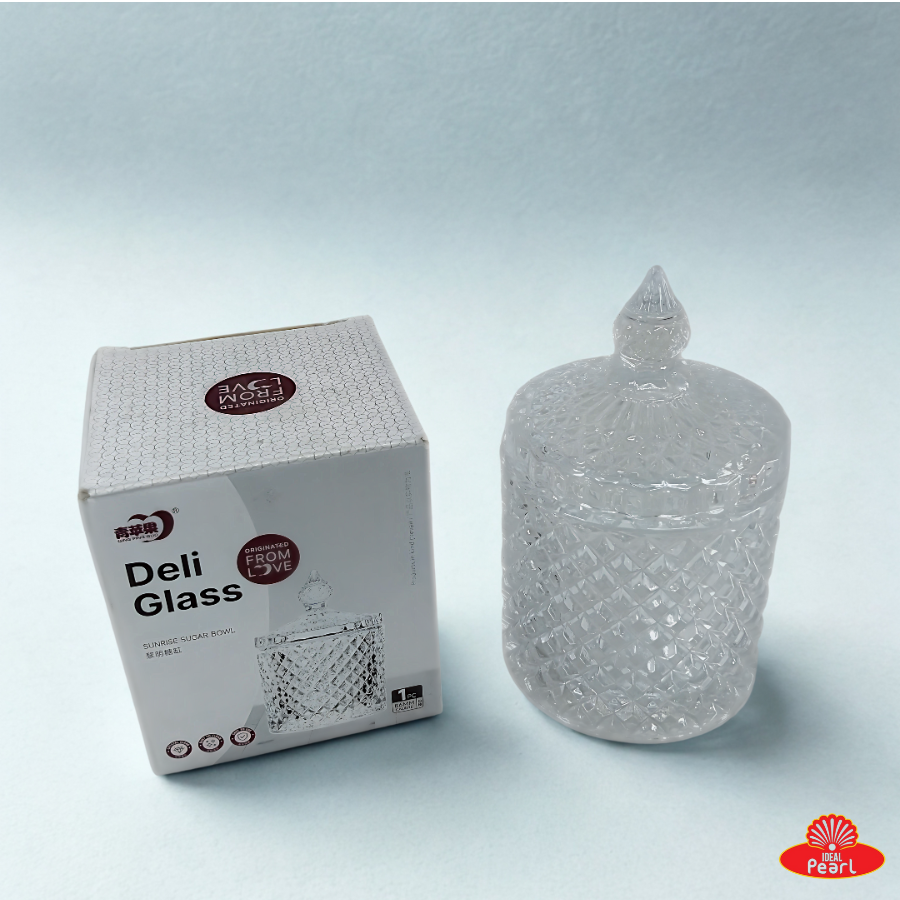 DELI GLASS SUNRISE SUGAR BOWL (86MM)