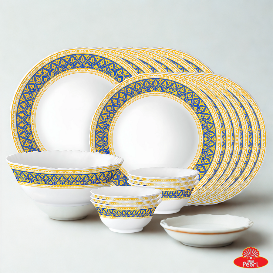 BOROSIL LARAH FLUTED DINNER SET 19 PCS REGAL