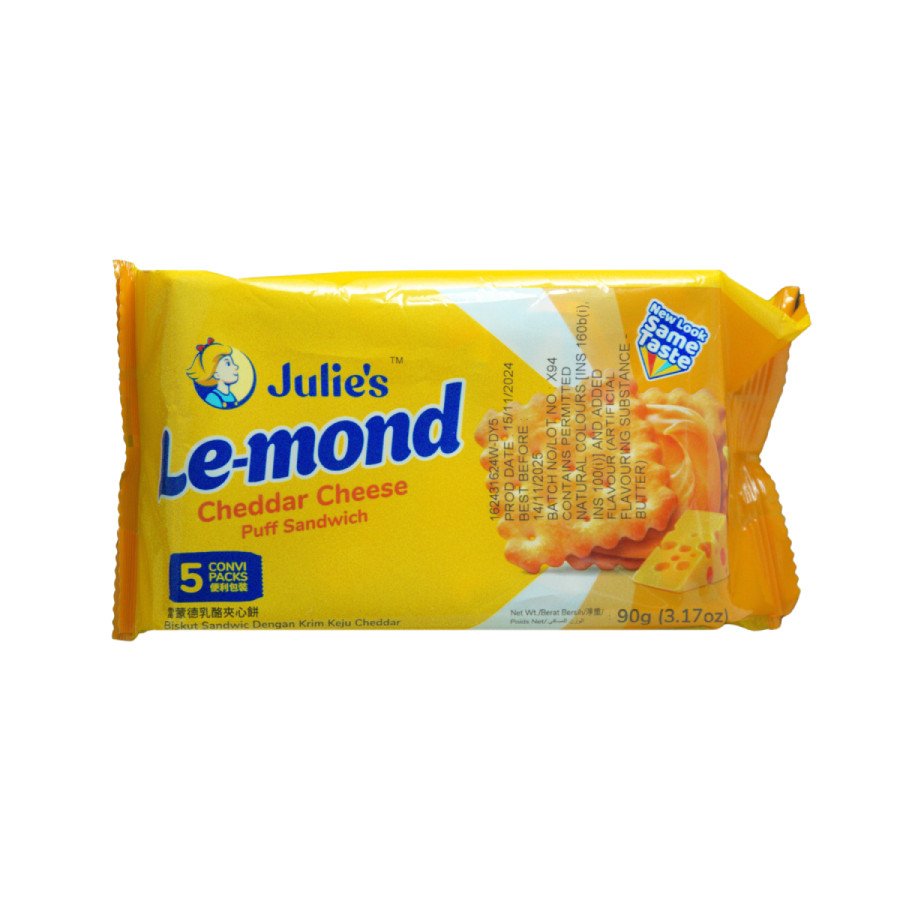 Julie's Le-mond Cheddar Cheese Puff Sandwich Cookies 90g