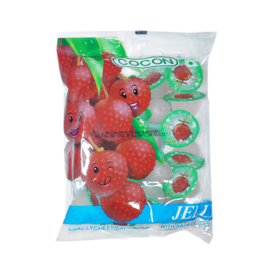 Cocon - Jelly With Nata De Coco 300g - Lychee Flavour -  20 cups pack -  15g Each